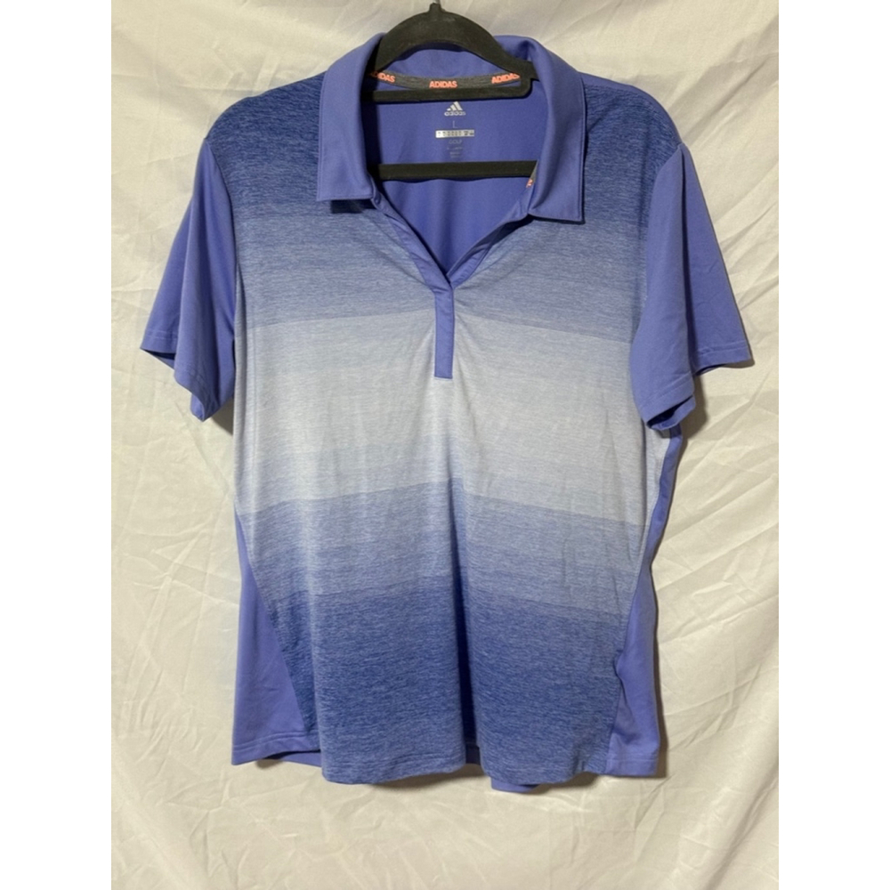 Women's Adidas Golf Polo Shirt Size L Purple Short Sleeve